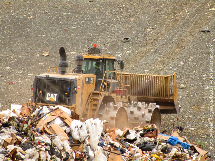 Loader at landfill